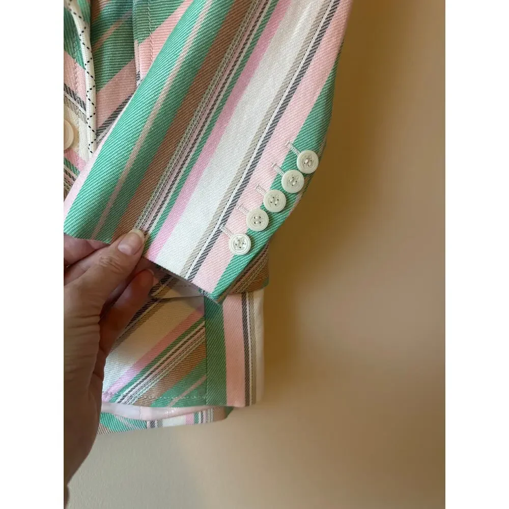 Zimmermann NWT‎ High Tide Stripe Belted Blazer Zimmermann 0 US 4